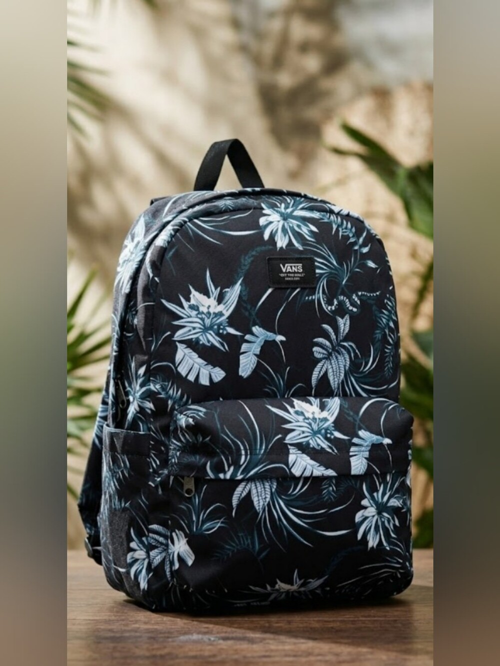 NEW! Vans Black and Blue Tropical Backpack